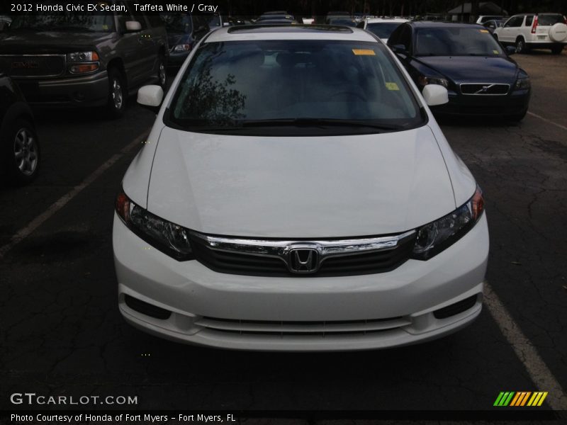Taffeta White / Gray 2012 Honda Civic EX Sedan