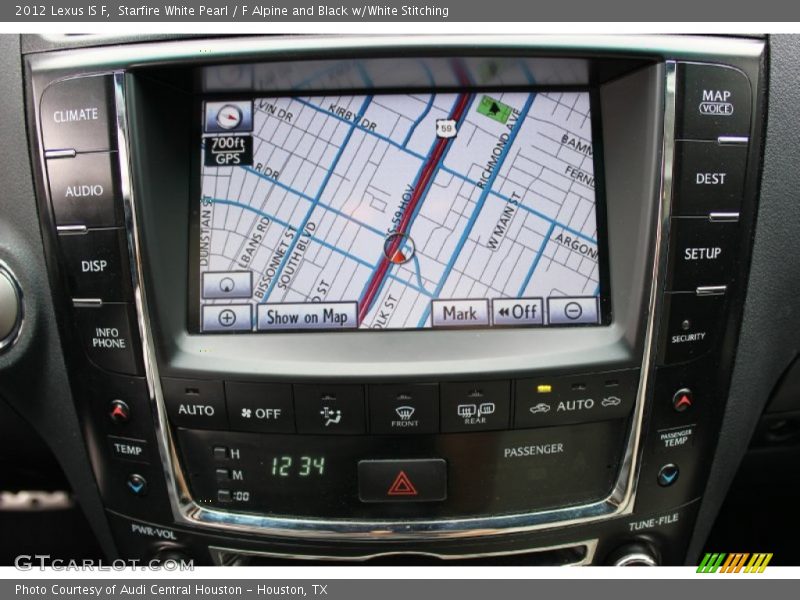 Starfire White Pearl / F Alpine and Black w/White Stitching 2012 Lexus IS F