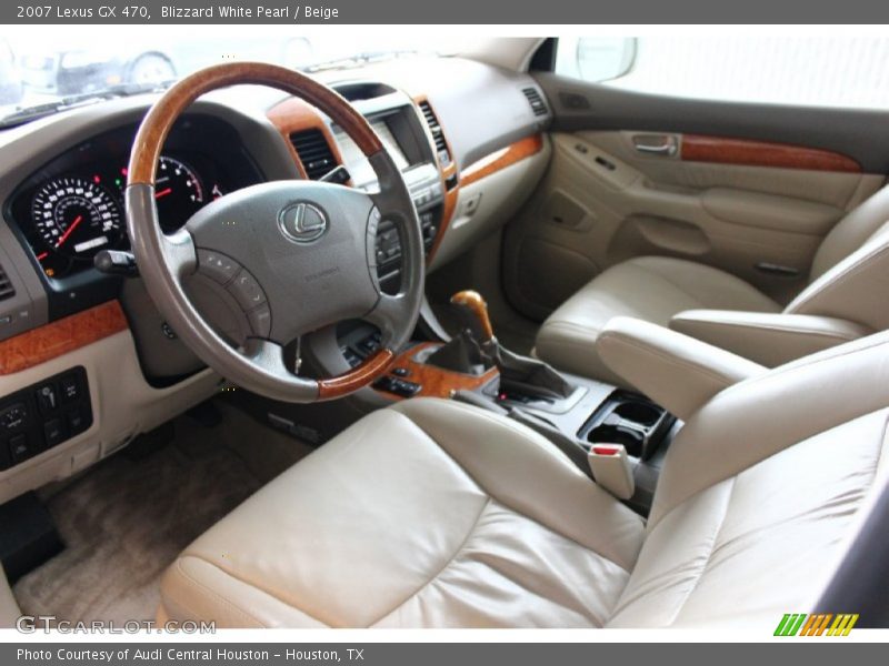 Blizzard White Pearl / Beige 2007 Lexus GX 470