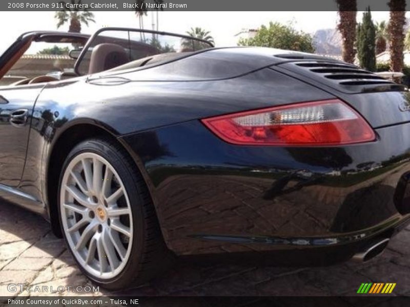 Black / Natural Brown 2008 Porsche 911 Carrera Cabriolet