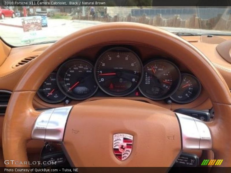 Black / Natural Brown 2008 Porsche 911 Carrera Cabriolet