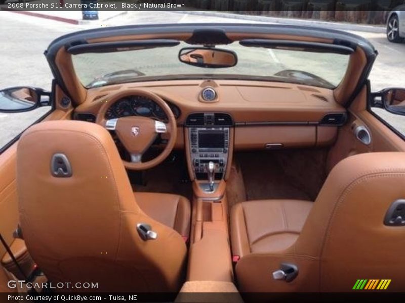Black / Natural Brown 2008 Porsche 911 Carrera Cabriolet