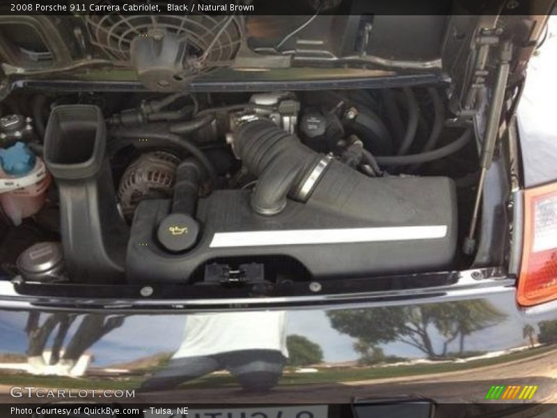 Black / Natural Brown 2008 Porsche 911 Carrera Cabriolet
