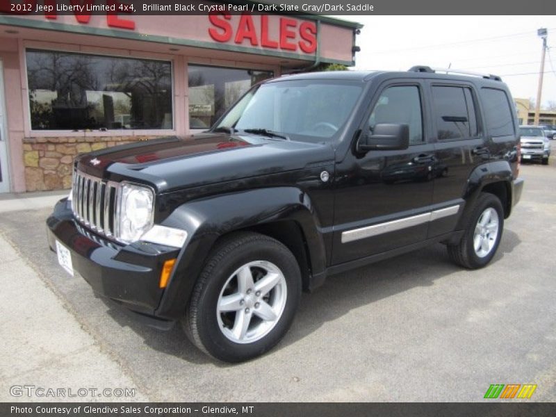 Brilliant Black Crystal Pearl / Dark Slate Gray/Dark Saddle 2012 Jeep Liberty Limited 4x4