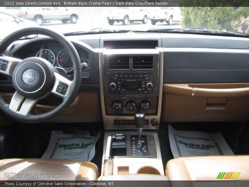 Brilliant Black Crystal Pearl / Dark Slate Gray/Dark Saddle 2012 Jeep Liberty Limited 4x4