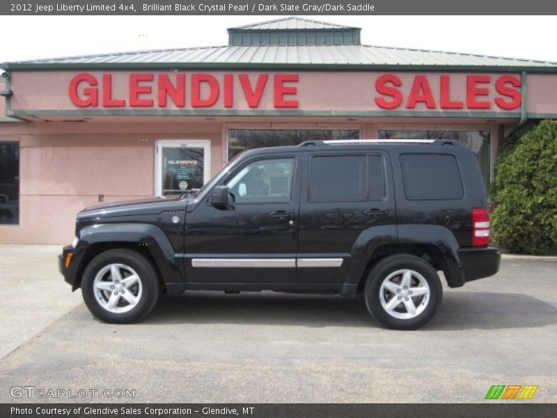 Brilliant Black Crystal Pearl / Dark Slate Gray/Dark Saddle 2012 Jeep Liberty Limited 4x4