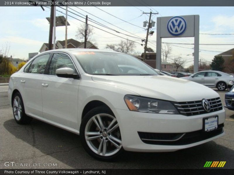 Candy White / Cornsilk Beige 2014 Volkswagen Passat TDI SE