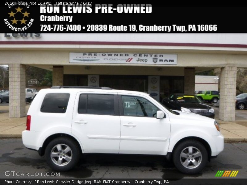 Taffeta White / Gray 2010 Honda Pilot EX 4WD