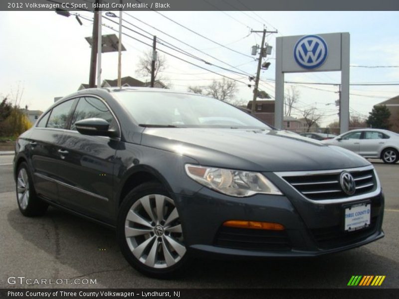 Island Gray Metallic / Black 2012 Volkswagen CC Sport