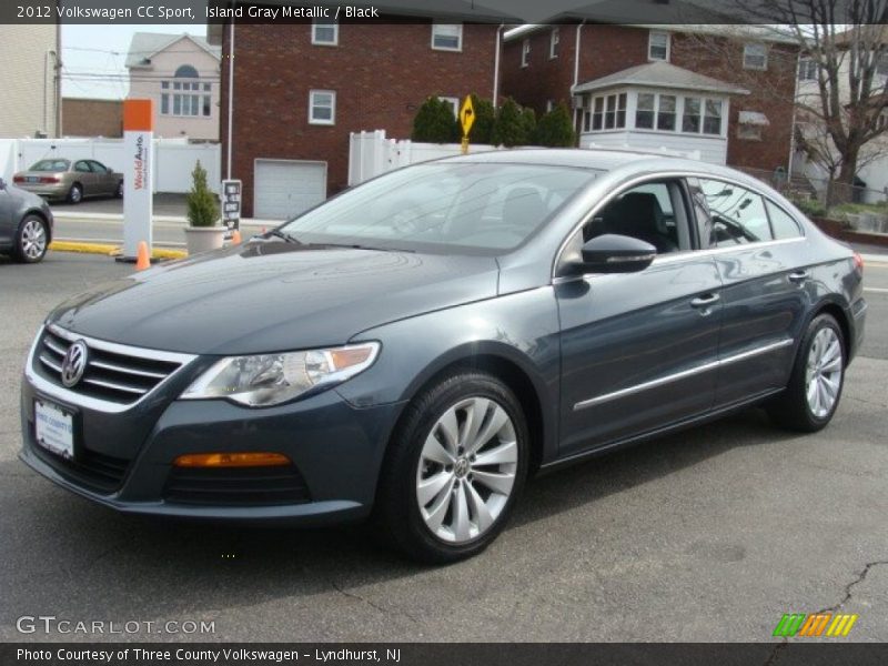 Island Gray Metallic / Black 2012 Volkswagen CC Sport