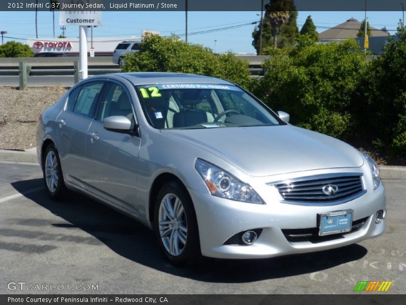 Liquid Platinum / Stone 2012 Infiniti G 37 Journey Sedan