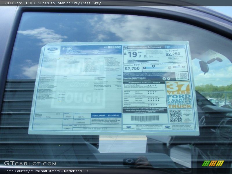 Sterling Grey / Steel Grey 2014 Ford F150 XL SuperCab