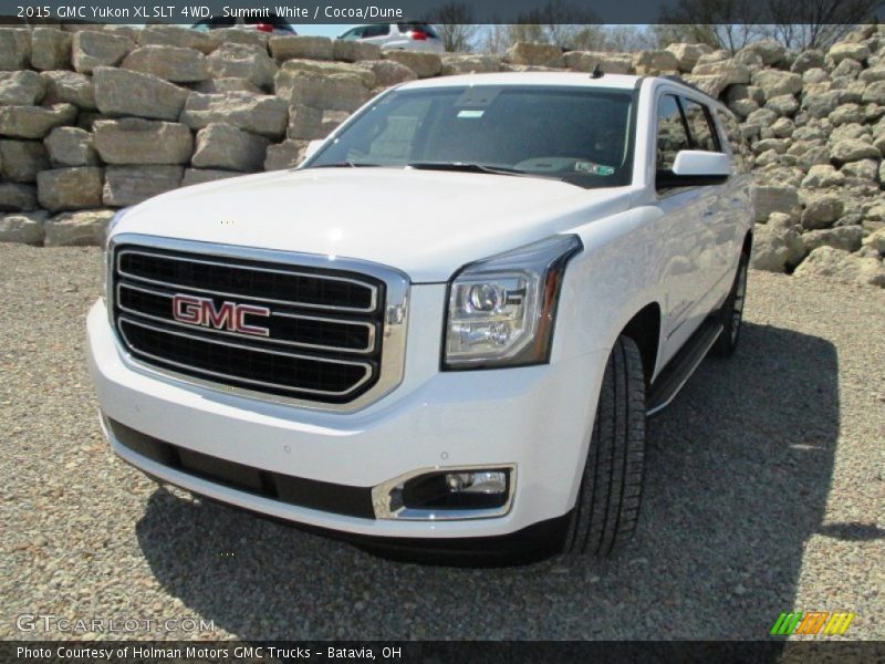 Summit White / Cocoa/Dune 2015 GMC Yukon XL SLT 4WD