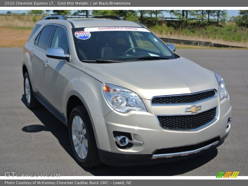 Gold Mist Metallic / Jet Black/Brownstone 2010 Chevrolet Equinox LT