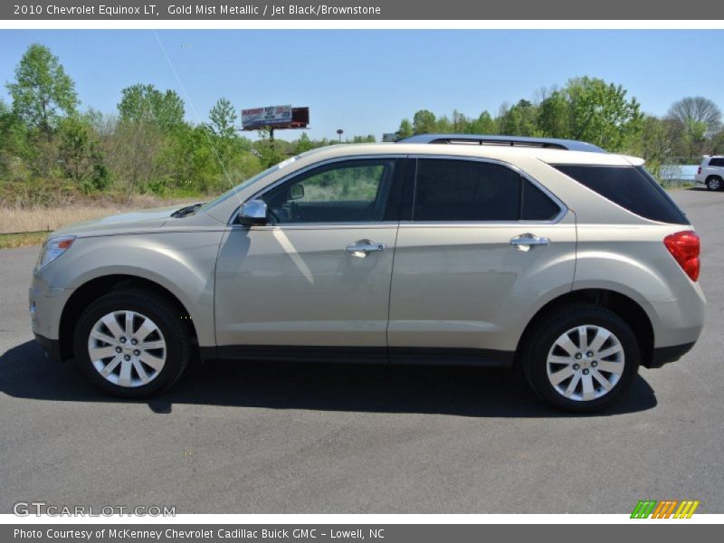 Gold Mist Metallic / Jet Black/Brownstone 2010 Chevrolet Equinox LT