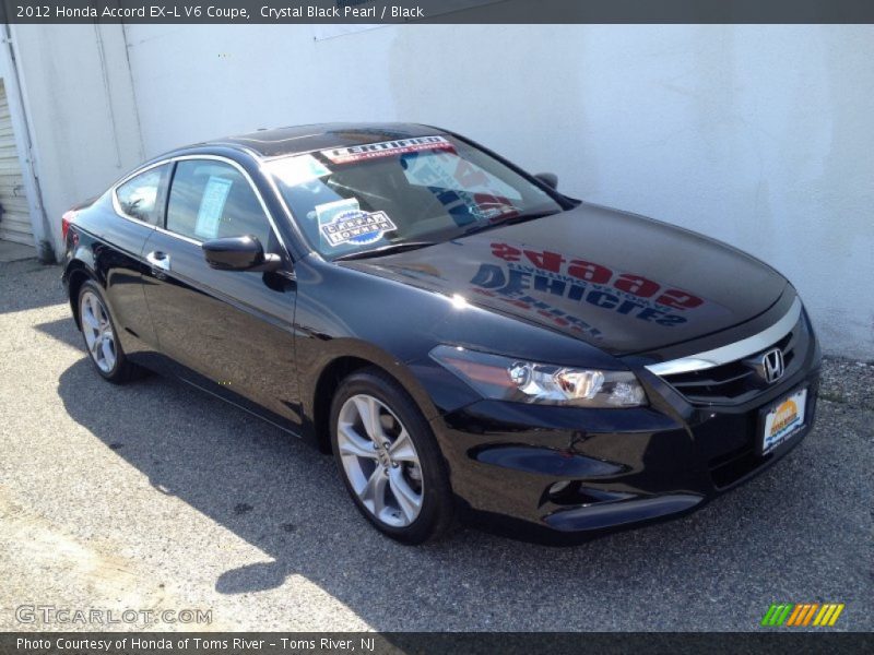 Crystal Black Pearl / Black 2012 Honda Accord EX-L V6 Coupe