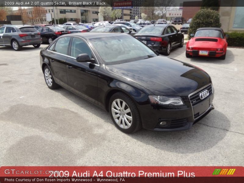 Brilliant Black / Black 2009 Audi A4 2.0T quattro Sedan