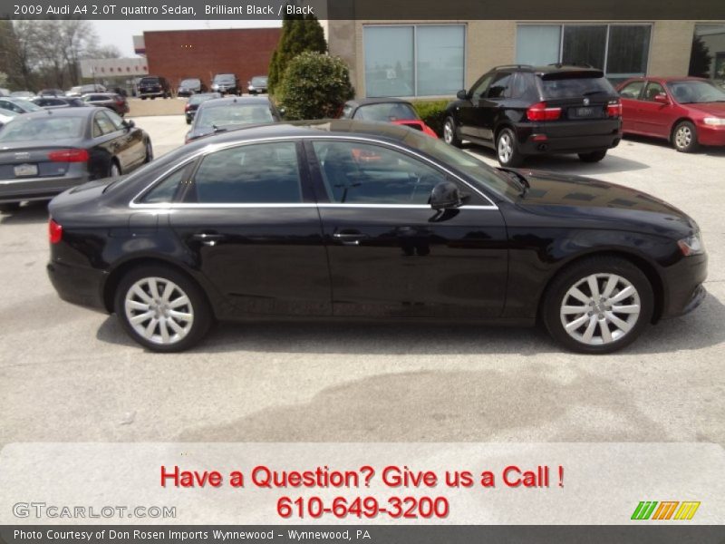 Brilliant Black / Black 2009 Audi A4 2.0T quattro Sedan