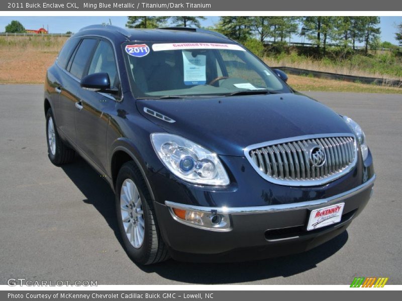 Ming Blue Metallic / Titanium/Dark Titanium 2011 Buick Enclave CXL