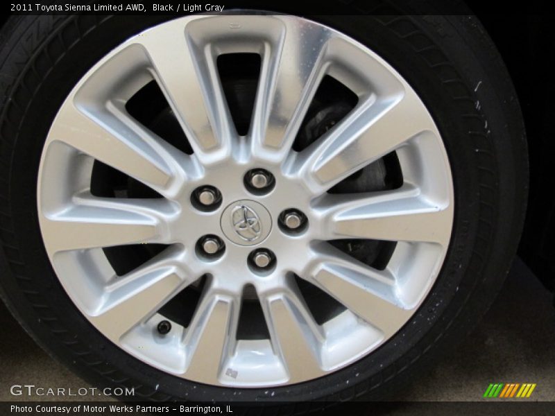 Black / Light Gray 2011 Toyota Sienna Limited AWD