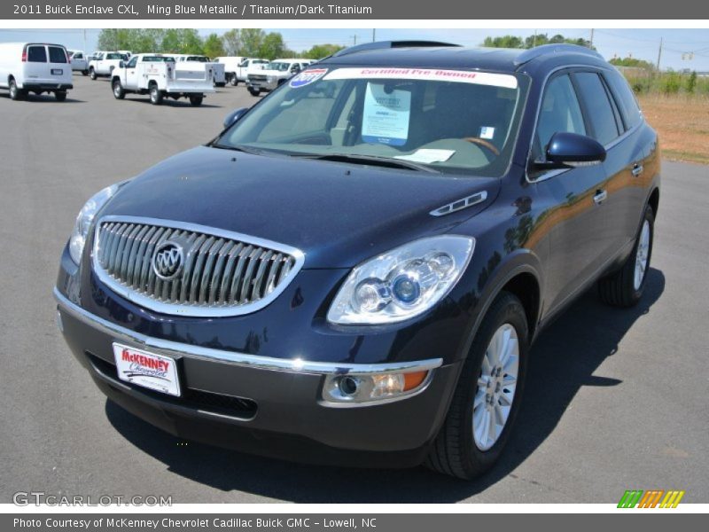 Ming Blue Metallic / Titanium/Dark Titanium 2011 Buick Enclave CXL