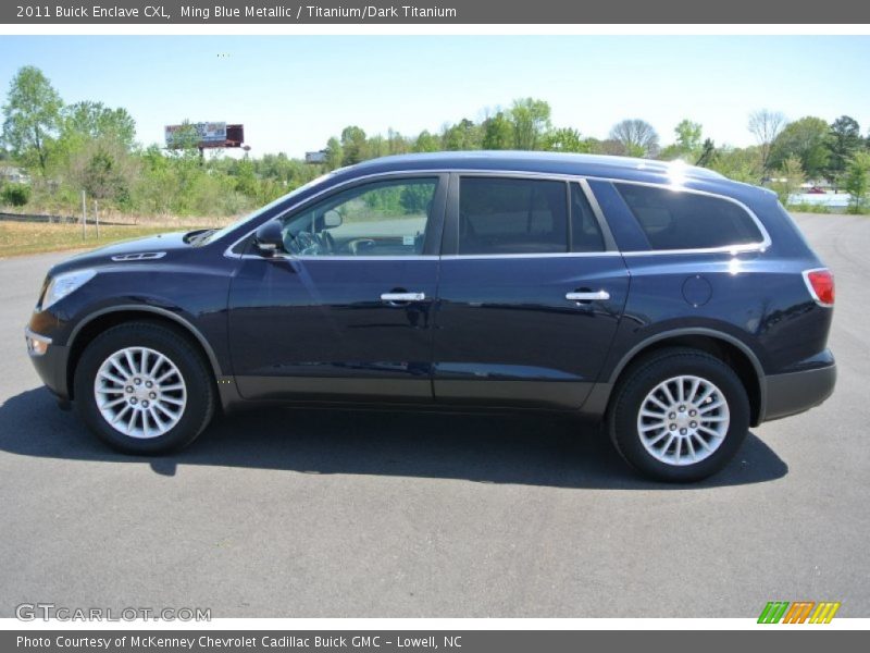 Ming Blue Metallic / Titanium/Dark Titanium 2011 Buick Enclave CXL