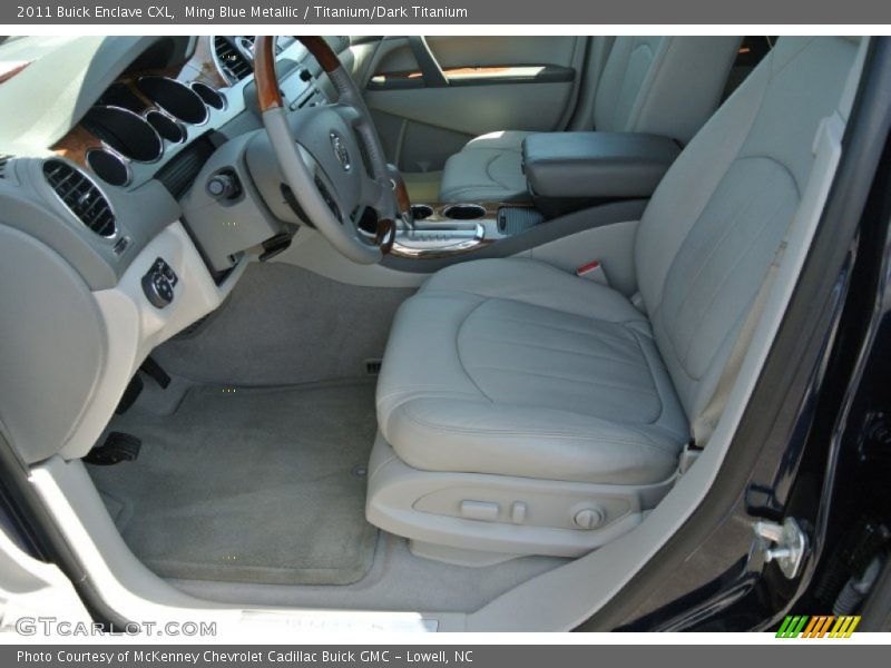 Ming Blue Metallic / Titanium/Dark Titanium 2011 Buick Enclave CXL