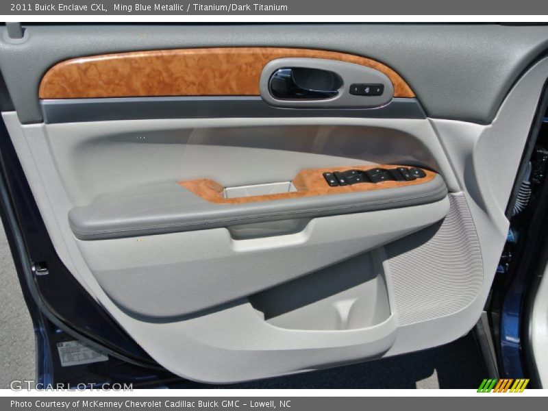 Ming Blue Metallic / Titanium/Dark Titanium 2011 Buick Enclave CXL