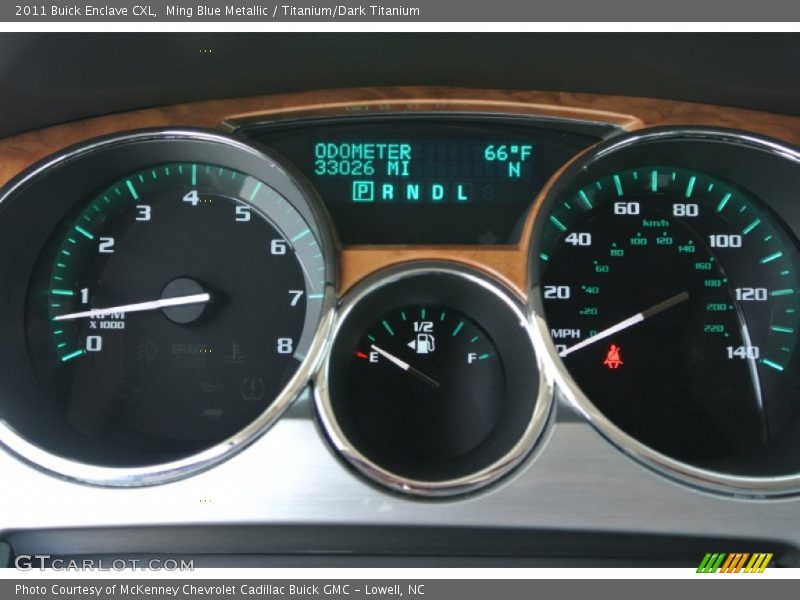 Ming Blue Metallic / Titanium/Dark Titanium 2011 Buick Enclave CXL