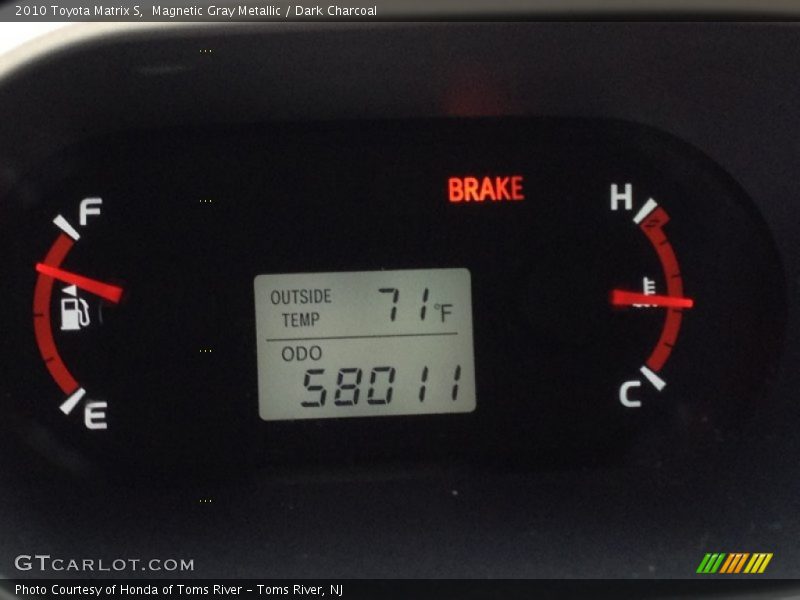 Magnetic Gray Metallic / Dark Charcoal 2010 Toyota Matrix S