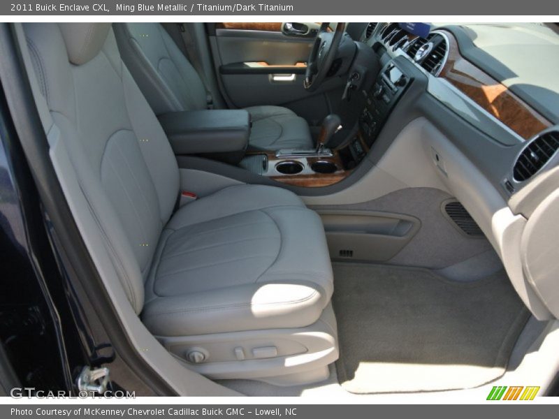 Ming Blue Metallic / Titanium/Dark Titanium 2011 Buick Enclave CXL