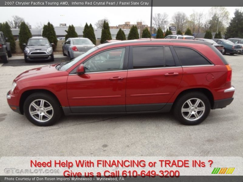 Inferno Red Crystal Pearl / Pastel Slate Gray 2007 Chrysler Pacifica Touring AWD