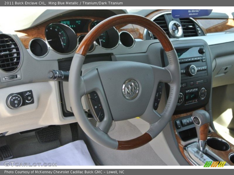 Ming Blue Metallic / Titanium/Dark Titanium 2011 Buick Enclave CXL