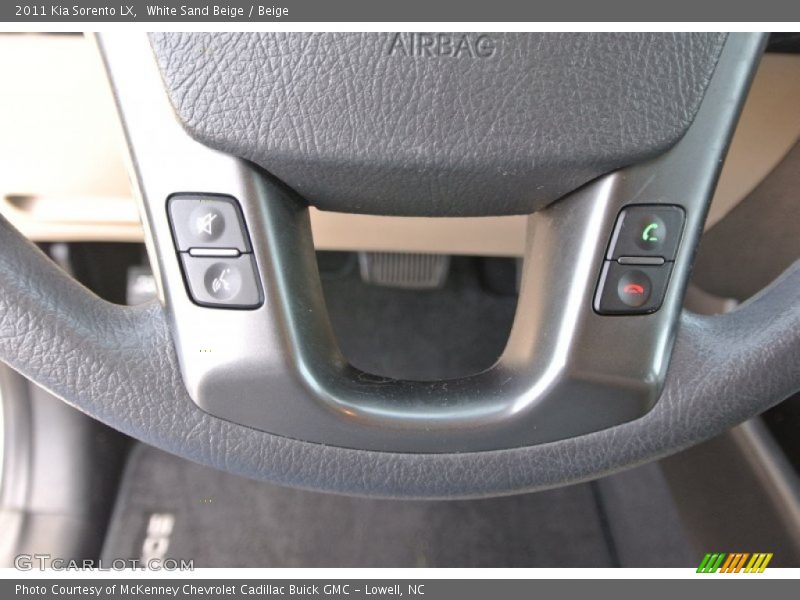 White Sand Beige / Beige 2011 Kia Sorento LX