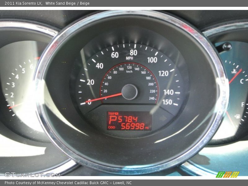 White Sand Beige / Beige 2011 Kia Sorento LX