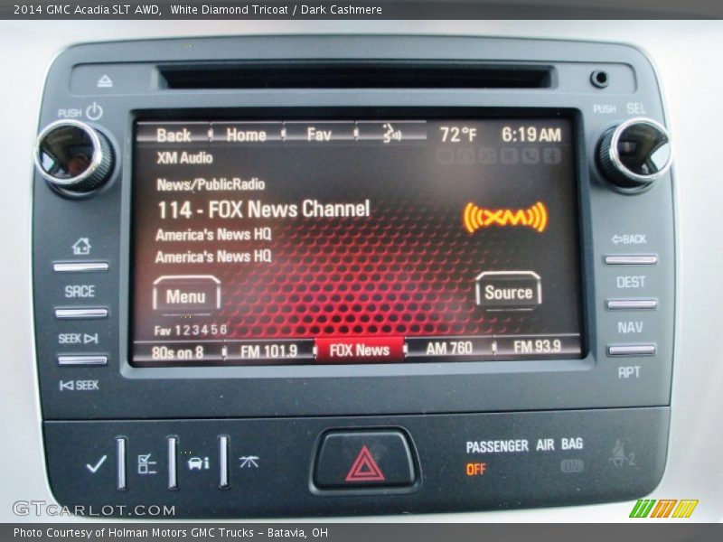 Controls of 2014 Acadia SLT AWD