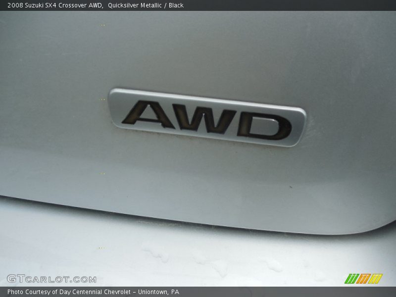 Quicksilver Metallic / Black 2008 Suzuki SX4 Crossover AWD