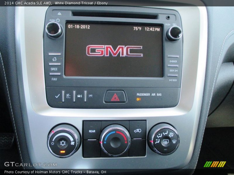 White Diamond Tricoat / Ebony 2014 GMC Acadia SLE AWD