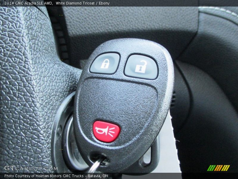 White Diamond Tricoat / Ebony 2014 GMC Acadia SLE AWD