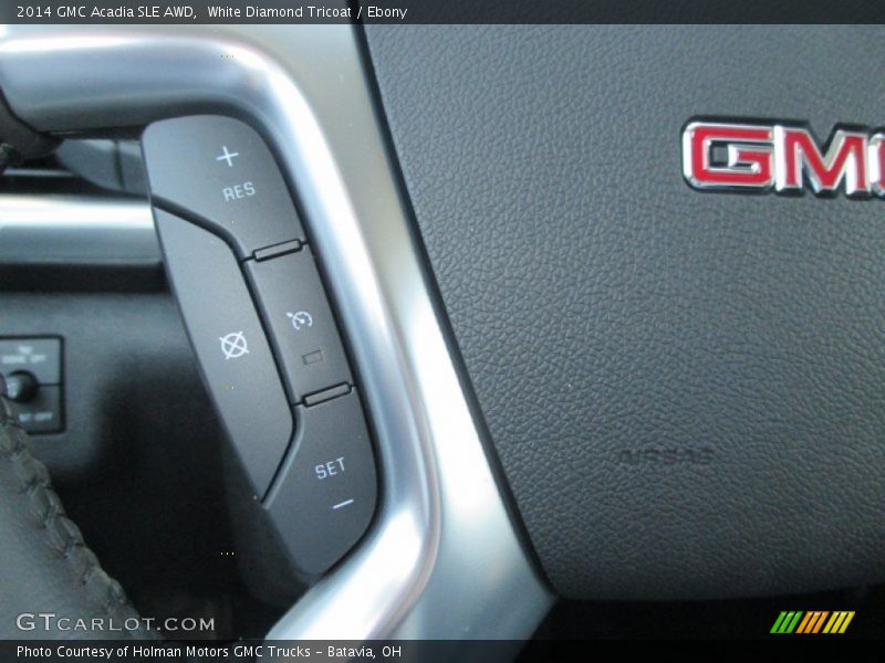 White Diamond Tricoat / Ebony 2014 GMC Acadia SLE AWD