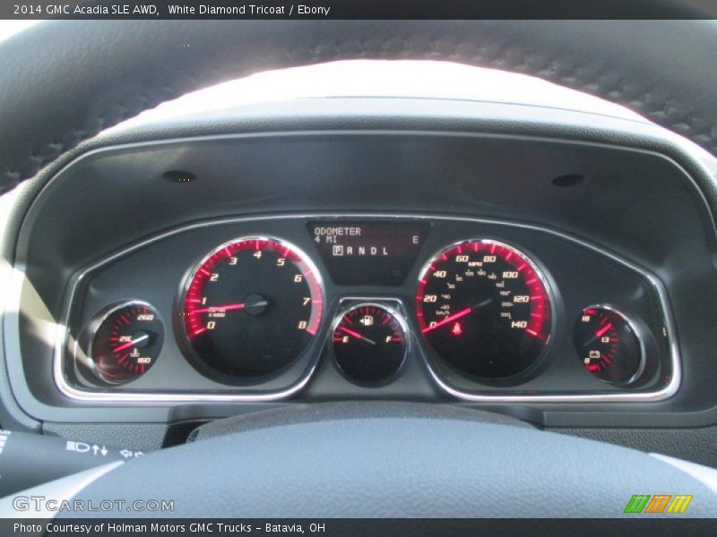 White Diamond Tricoat / Ebony 2014 GMC Acadia SLE AWD