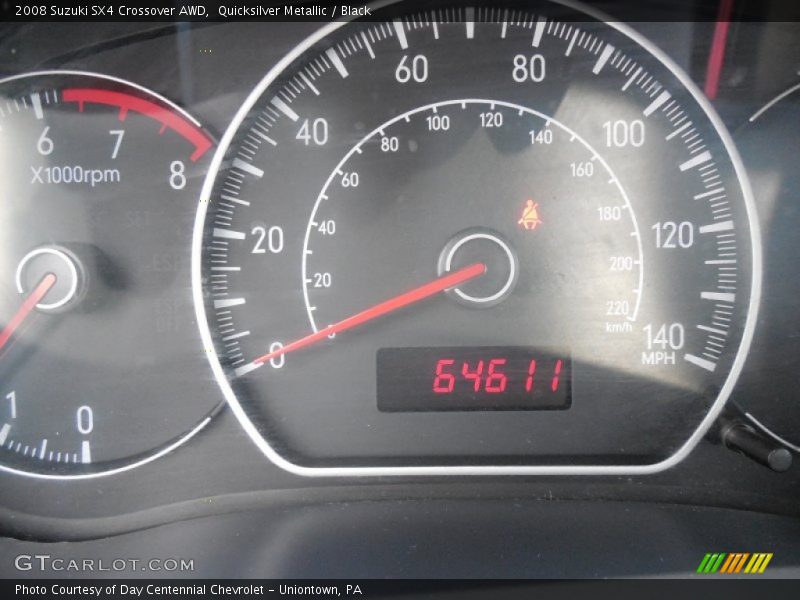 Quicksilver Metallic / Black 2008 Suzuki SX4 Crossover AWD