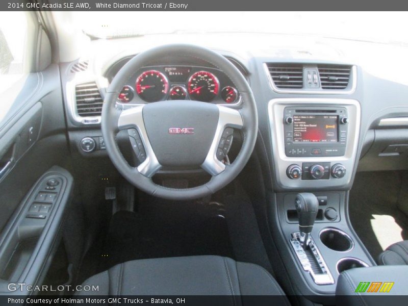 White Diamond Tricoat / Ebony 2014 GMC Acadia SLE AWD