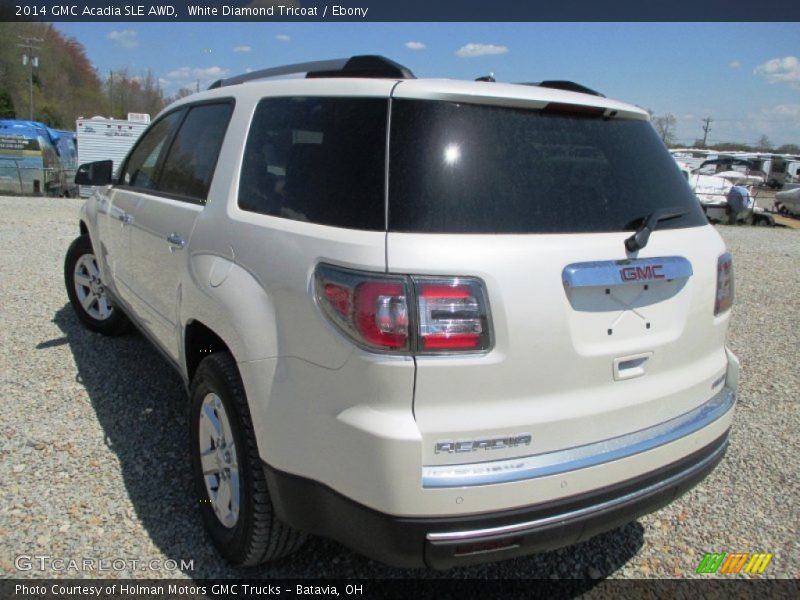 White Diamond Tricoat / Ebony 2014 GMC Acadia SLE AWD