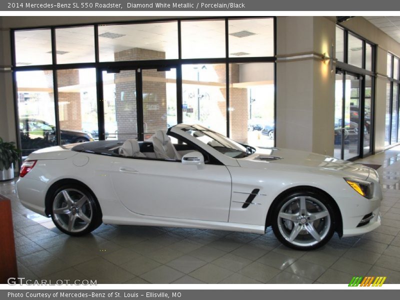 Diamond White Metallic / Porcelain/Black 2014 Mercedes-Benz SL 550 Roadster