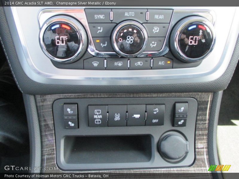 Champagne Silver Metallic / Ebony 2014 GMC Acadia SLT AWD