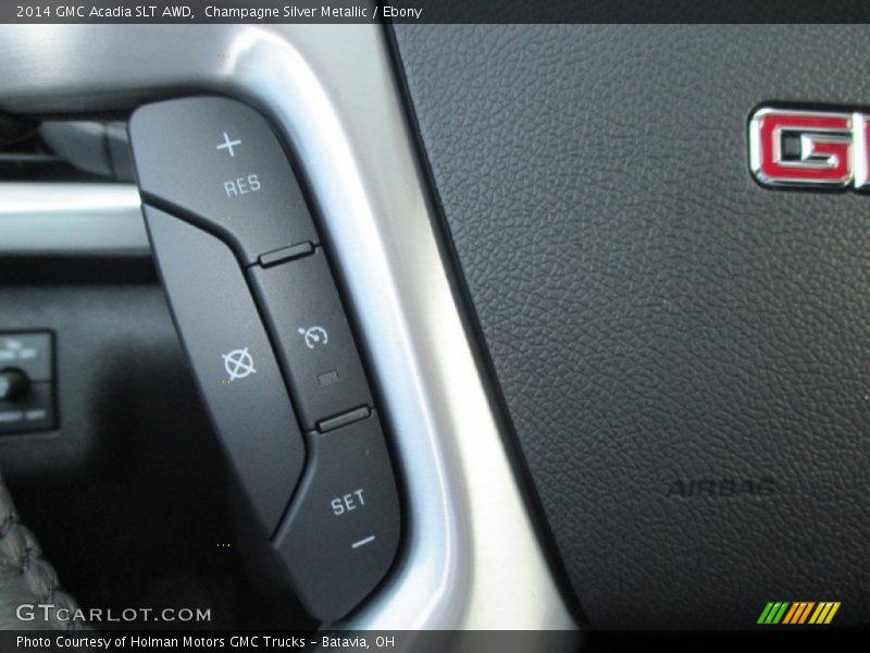 Champagne Silver Metallic / Ebony 2014 GMC Acadia SLT AWD