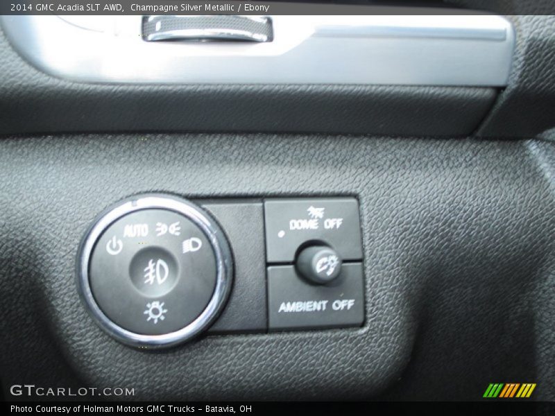 Champagne Silver Metallic / Ebony 2014 GMC Acadia SLT AWD