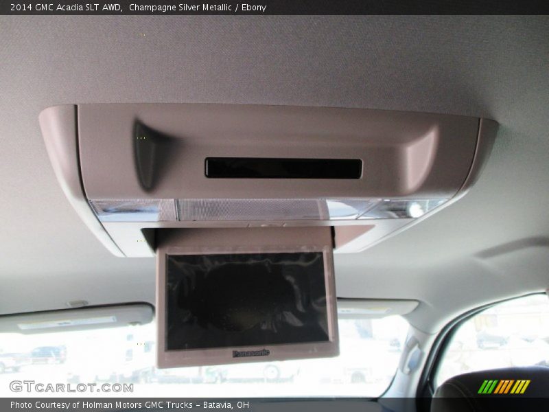 Champagne Silver Metallic / Ebony 2014 GMC Acadia SLT AWD