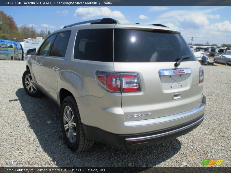 Champagne Silver Metallic / Ebony 2014 GMC Acadia SLT AWD